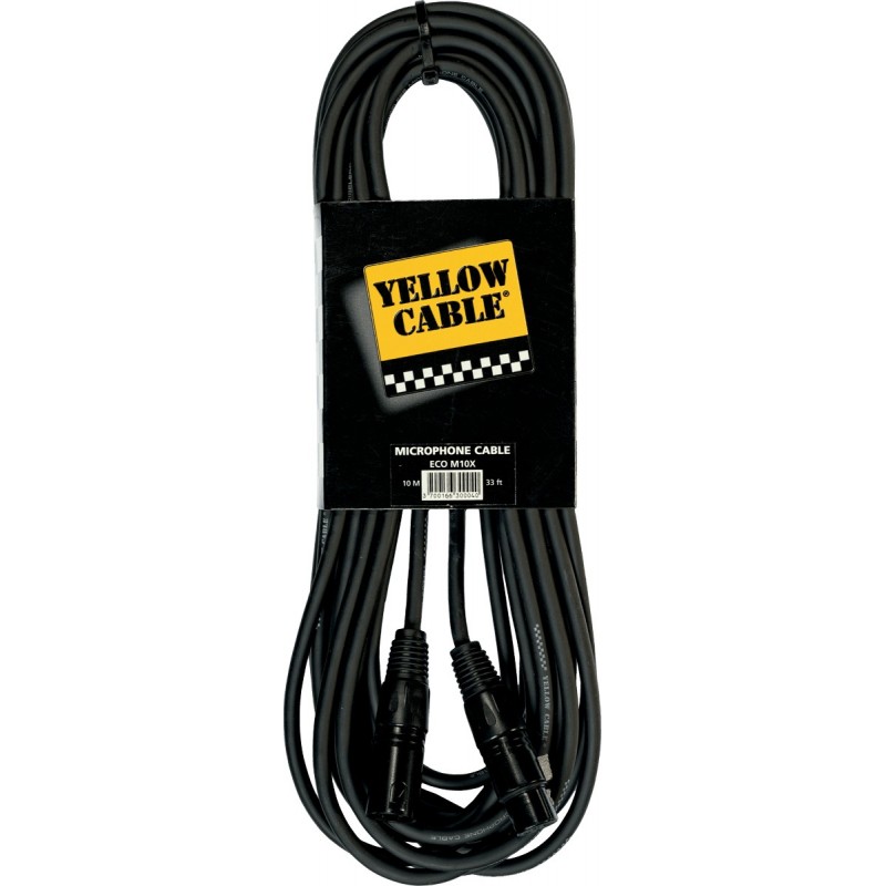Câble XLR mâle/Femelle 10m Yellow Cable  Music Arena - Magasin  d'instruments de musique