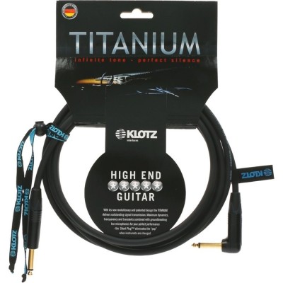KLOTZ TITANIUM CABLE JACK COUDE / JACK Neutrik 9 M Noir