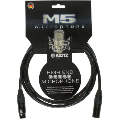 KLOTZ M5 CABLE MICROPHONE XLR / XLR Neutrik 3 M Noir