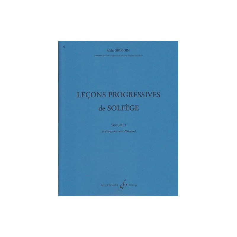 30 Leçons Progressive de Solfège Volume 1 Alain Grimoin