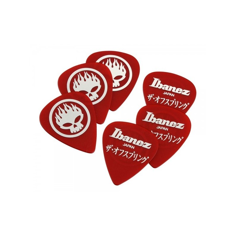 IBANEZ 6 MEDIATORS THE OFFSPRING HEAVY Rouge 1 mm