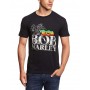 T-Shirt Homme Bob Marley Distressed Logo Taille M