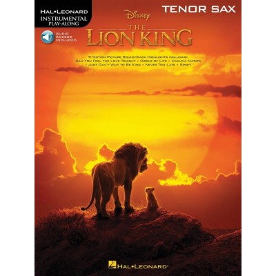 Instrumental Play Along The Lion King Saxophone Tenor + Audio Online