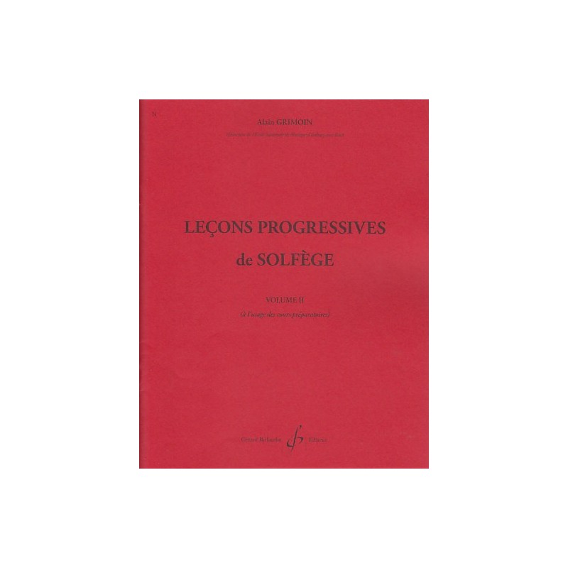 32 Leçons Progressives de Solfège Volume 2 Alain Grimoin