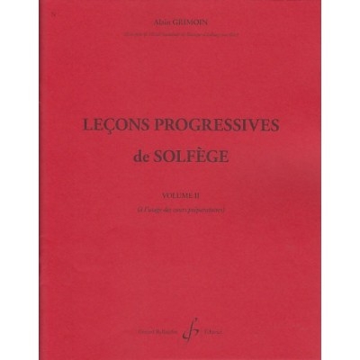 32 Leçons Progressives de Solfège Volume 2 Alain Grimoin