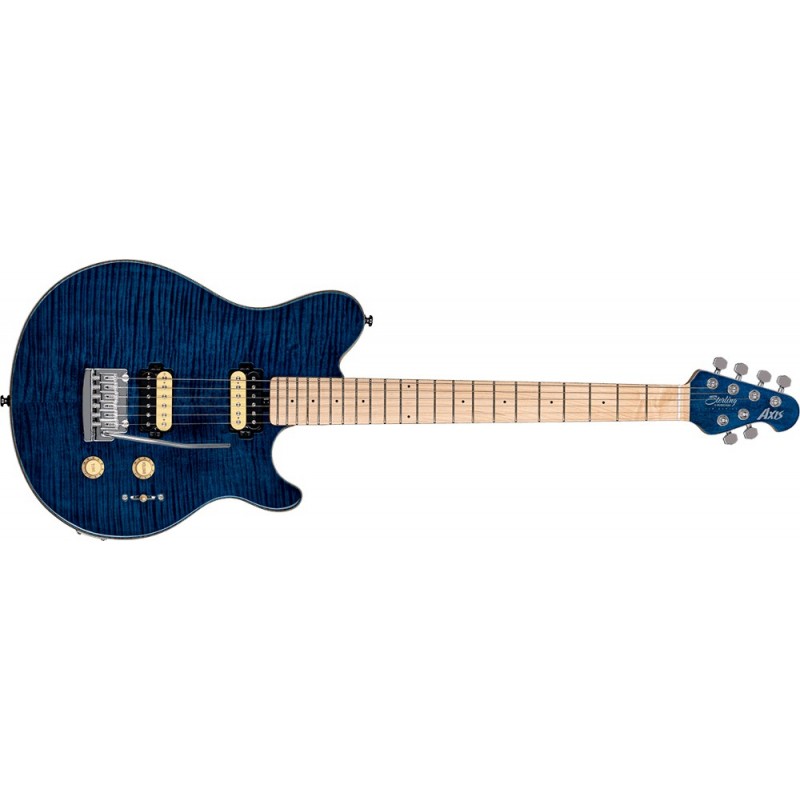 STERLING BY MUSIC MAN AXIS FLAME MAPLE Neptune Blue