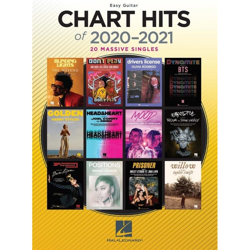 Chart Hits of 2020-2021 Easy Guitar