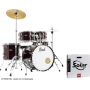 PEARL ROADSHOW Fusion 20" Red Wine + Pack SABIAN Solar