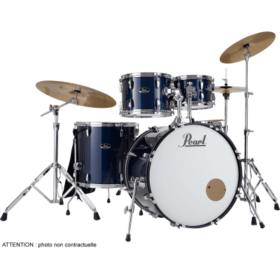 PEARL ROADSHOW Fusion 22" Royal Blue Metallic + B-50 + Pack SABIAN Solar + Ride 20"