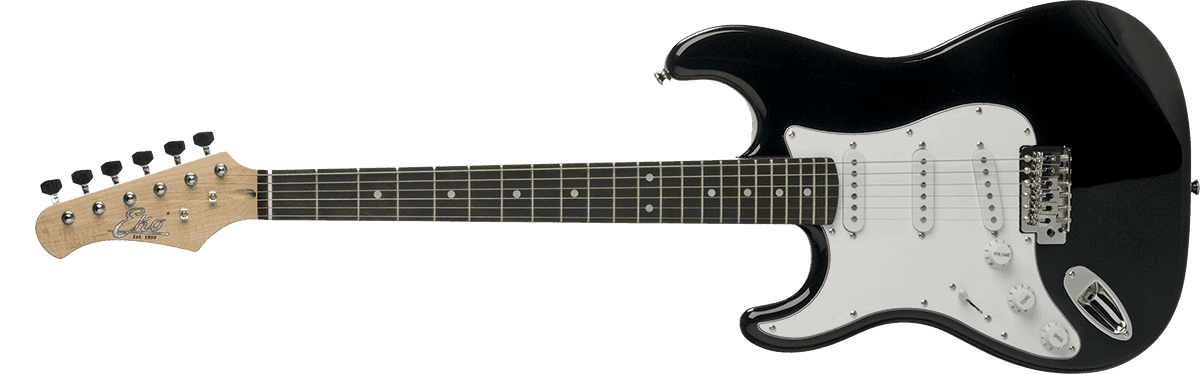 Pack Guitare Electrique EKO S-300 Black Gaucher