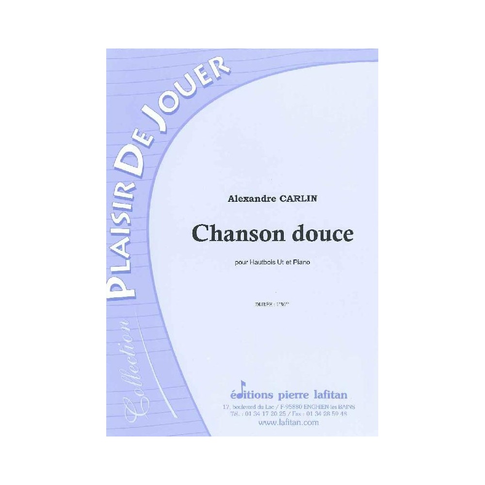 Chanson Douce Alexandre CARLIN pour Hautbois et Piano