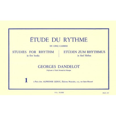 Etude Du Rythme Volume 1 Georges Dandelot