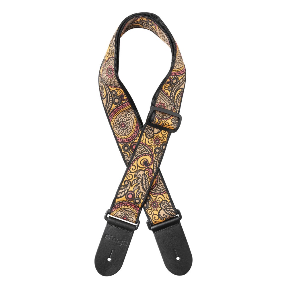 STAGG Sangle Nylon Paisley1 Orange