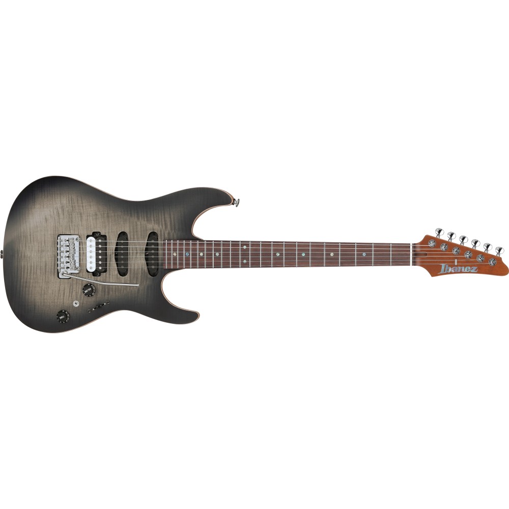 IBANEZ TQM2-CUF Tom Quayle Charcoal Black Burst Flat