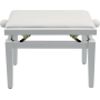 QUIKLOK Banquette Piano Blanc Satiné Assise Simili