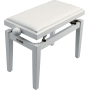 QUIKLOK Banquette Piano Blanc Satiné Assise Simili