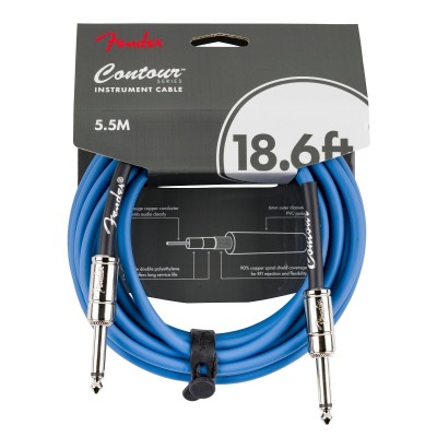 FENDER Câble Contour Lake Placid Blue Jack / Jack 5,5 m