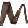 FENDER Sangle Cuir Haut de Gamme Marron Largeur 9 cm