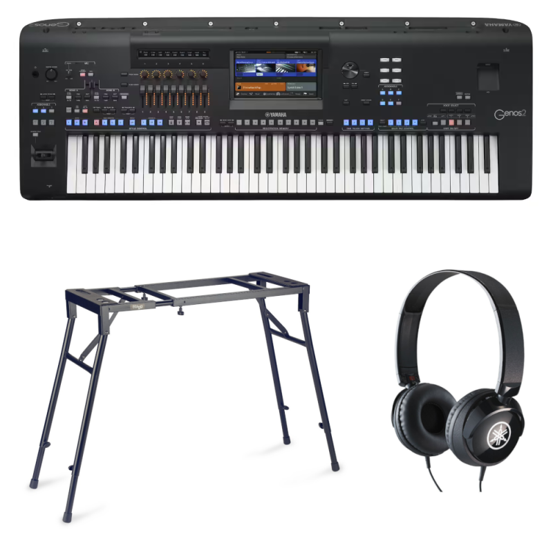 Pack YAMAHA GENOS 2 + Support Clavier Table + Casque Yamaha