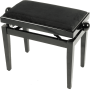 QUIKLOK Banquette Piano Noir Brillant Assise Velours
