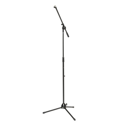 STAGG Pied de Micro + Perche Télescopique Noir