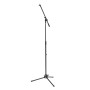 STAGG Pied de Micro + Perche Télescopique Noir
