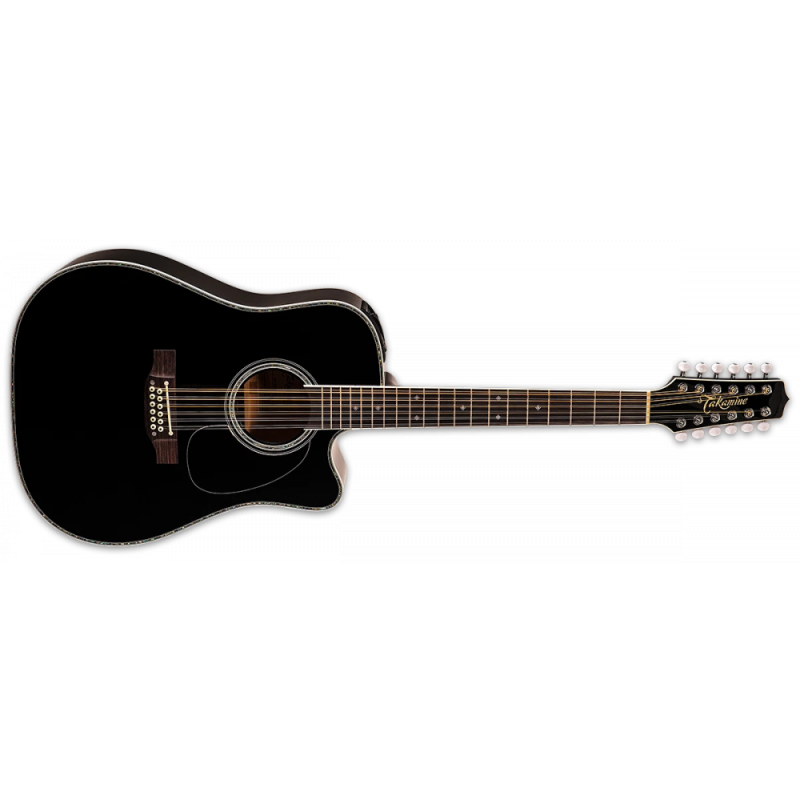 TAKAMINE EF381DX Black 12 Cordes