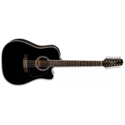 TAKAMINE EF381DX Black 12 Cordes