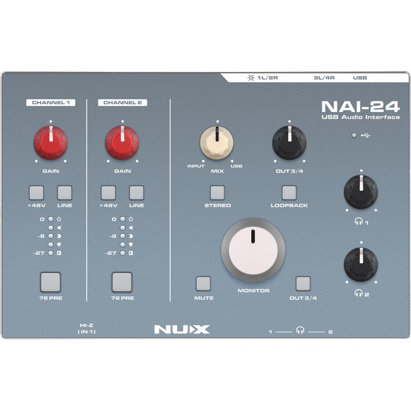 NUX NAI-24 Interface audio USB 2 in / 4 out