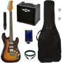 Pack Guitare Electrique EKO ST350 HSS Sunburst