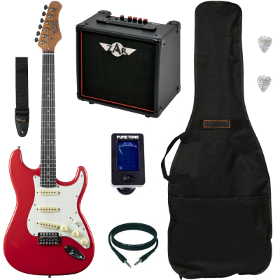 Pack Guitare Electrique EKO ST300 Fiesta Red