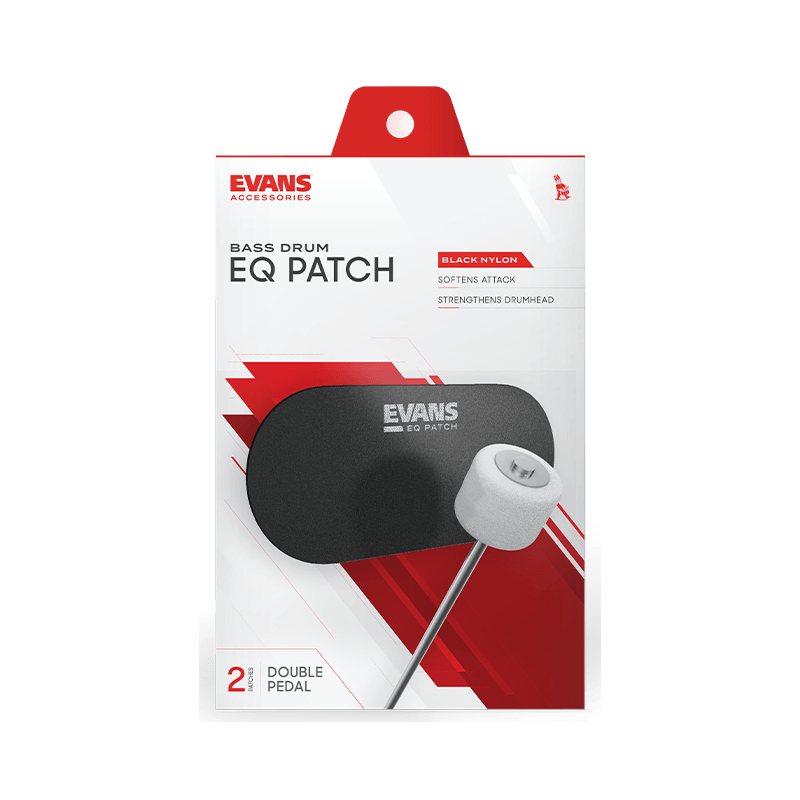 EVANS Patch Grosse Caisse Double Pédale Nylon Noir