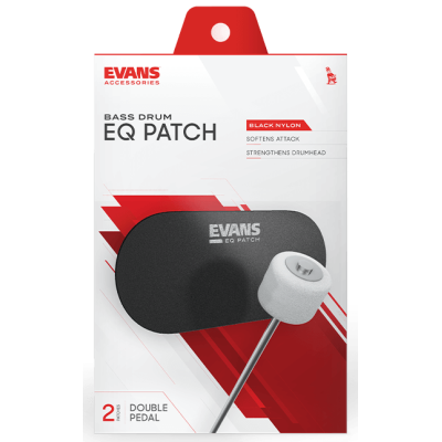 EVANS Patch Grosse Caisse Double Pédale Nylon Noir