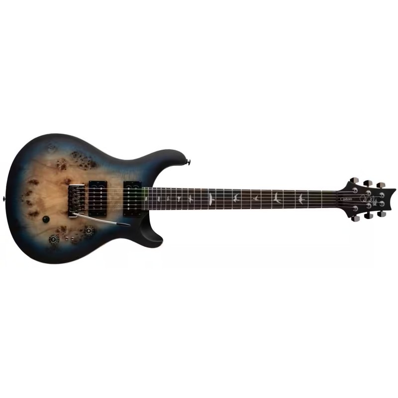 PRS SE Exotic Custom 24-08 Poplar Burl Lake Blue Midnight Burst Ltd