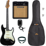 Pack Guitare Electrique EKO ST300 Black