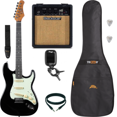 Pack Guitare Electrique EKO ST300 Black