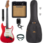 Pack Guitare Electrique EKO ST300 Fiesta Red