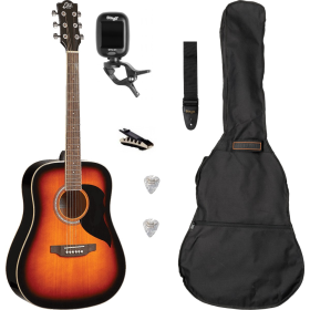 Pack Guitare Acoustique EKO RANGER 6 Brown Sunburst Pack Guitare Acoustique EKO RANGER 6 Brown Sunburst