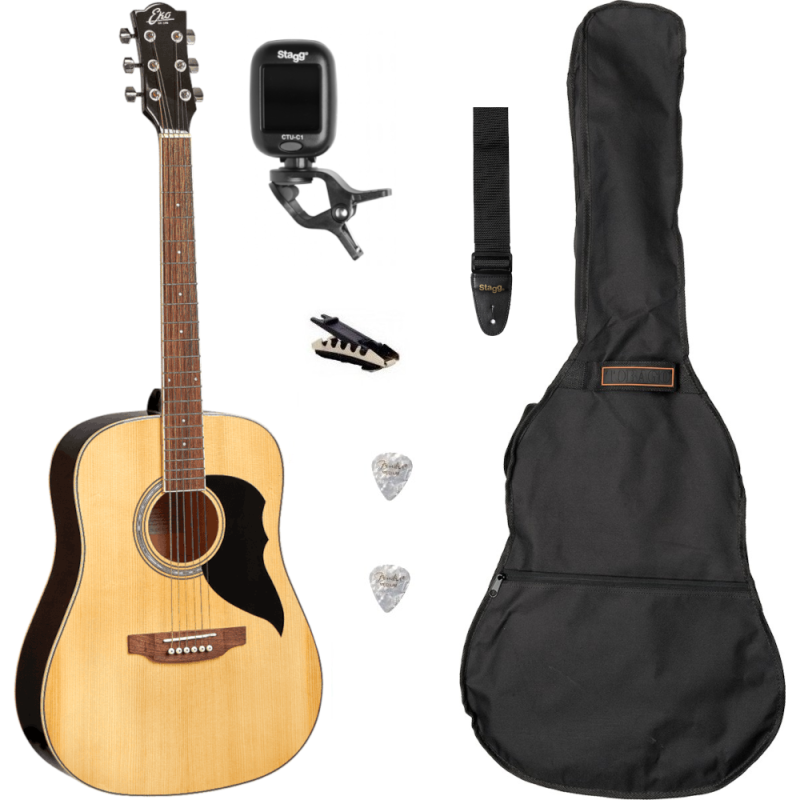 Pack Guitare Acoustique EKO RANGER 6 Natural