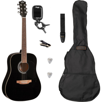 Pack Guitare Acoustique EKO RANGER 6 Black