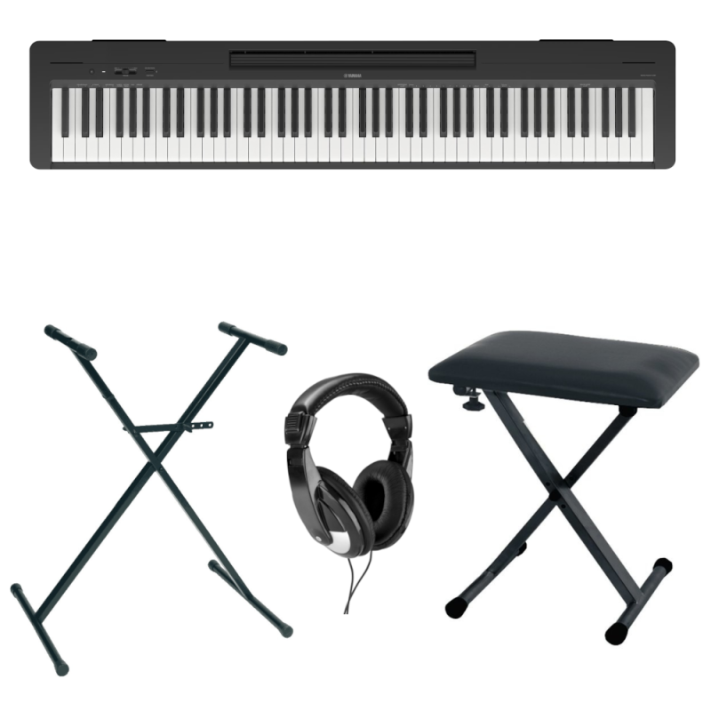 Pack YAMAHA P-145BT Noir + Stand + Banquette + Casque