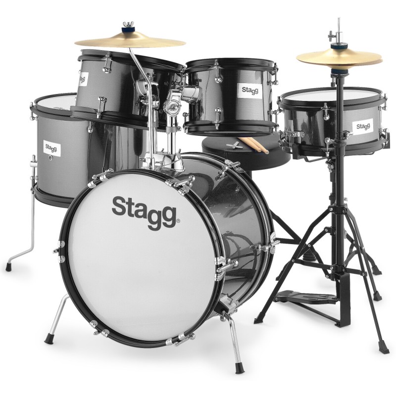 STAGG Batterie Junior 16" Noir