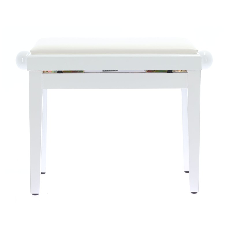 QUIKLOK Banquette Piano Blanc Brillant Assise Simili