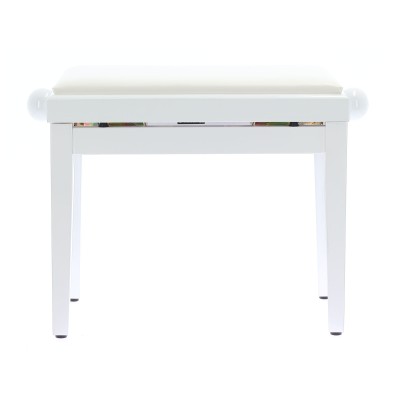 QUIKLOK Banquette Piano Blanc Brillant Assise Simili