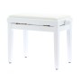QUIKLOK Banquette Piano Blanc Brillant Assise Simili