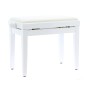 QUIKLOK Banquette Piano Blanc Brillant Assise Simili