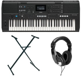 Pack Yamaha PSR-E483 + Stand + Casque