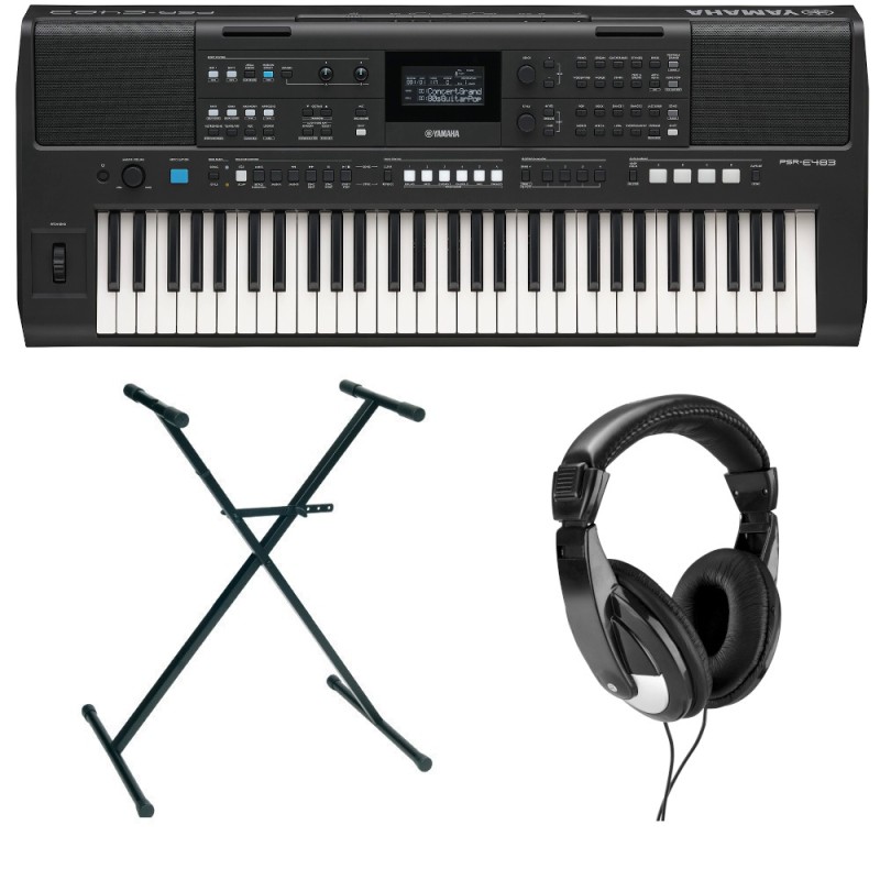 Pack Yamaha PSR-E483 + Stand + Casque