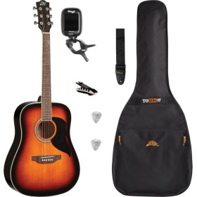 Pack Guitare Acoustique EKO RANGER 6 Brown Sunburst