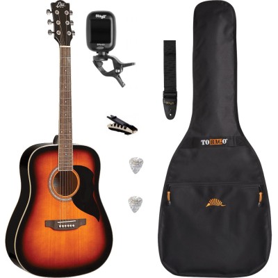 Pack Guitare Acoustique EKO RANGER 6 Brown Sunburst